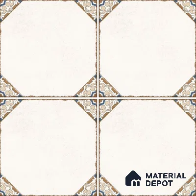 Moroccan Wall & Floor Athangudi Tile TL 10472 Menta Beige 1 ft x 1 ft Vitrified Glue Granula Matte Finish - 9.5 mm | Suitable for Bathroom, Kitchen, Balcony | 2 mm Spacer is Mandatory | Please Expect a Slight Variation of Pattern