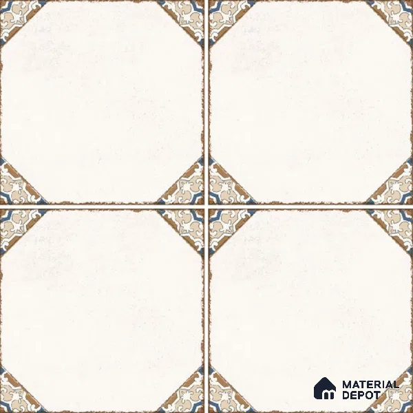 Moroccan Wall & Floor Athangudi Tile TL 10472 Menta Beige 1 ft x 1 ft Vitrified Glue Granula Matte Finish - 9.5 mm | Suitable for Bathroom, Kitchen, Balcony | 2 mm Spacer is Mandatory | Please Expect a Slight Variation of Pattern