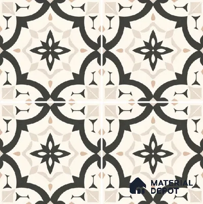 Moroccan Wall & Floor Tile TL 10459 Dimona 1 ft x 1 ft Vitrified Matte Finish - 9.5 mm | Suitable for Bathroom, Kitchen, Balcony | 2 mm Spacer is Mandatory | Please Expect a Slight Variation of Pattern