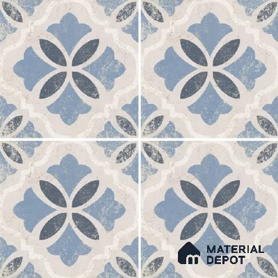Moroccan Wall & Floor Tile TL 10456 Belfast 1 ft x 1 ft Vitrified Matte Finish - 9.5 mm | Suitable for Bathroom, Kitchen, Balcony | 2 mm Spacer is Mandatory | Please Expect a Slight Variation of Pattern