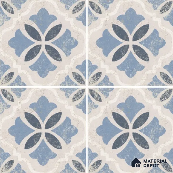 Moroccan Wall & Floor Tile TL 10456 Belfast 1 ft x 1 ft Vitrified Matte Finish - 9.5 mm | Suitable for Bathroom, Kitchen, Balcony | 2 mm Spacer is Mandatory | Please Expect a Slight Variation of Pattern