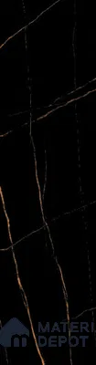 Marble Look Wall & Floor Tile TL 08167 Noir Saint Laurent 10 ft x 2.6 ft Porcelain Glossy Finish - 15 mm | Random 4 | Adhesive and Spacers Must be Used During Installation