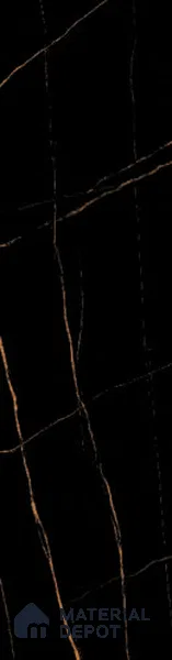 Marble Look Wall & Floor Tile TL 08167 Noir Saint Laurent 10 ft x 2.6 ft Porcelain Glossy Finish - 15 mm | Random 4 | Adhesive and Spacers Must be Used During Installation