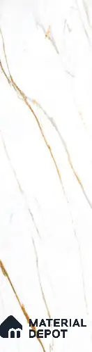 Marble Look Wall & Floor Tile TL 08147 Calacatta Luce Gold 10 ft x 2.6 ft Porcelain Matte Finish - 15 mm | Random 3 | Adhesive and Spacers Must be Used During Installation