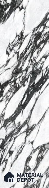 Marble Look Wall & Floor Tile TL 08152 Viola Anthracite 10 ft x 2.6 ft Porcelain Matte Finish - 15 mm | Random 4 | Adhesive and Spacers Must be Used During Installation