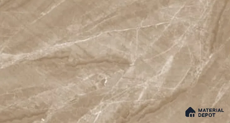 Marble Floor Tile TL 09731 D 24421 1 ft x 1 ft Brown Ceramic Matte Finish Floor Tile - 9 mm | Ideal for Bathroom
