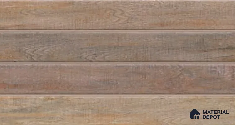 Wood Floor Tile TL 09728 E 24200 1 ft x 1 ft Brown Ceramic Matte Finish Floor Tile - 9 mm | Ideal for Bathroom