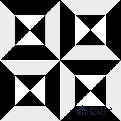 Patterned Look Wall & Floor Tile TL 08221 Delta 2 ft x 2 ft Vitrified Matte Finish - 9 mm | Please Expect a Slight Variation of Pattern