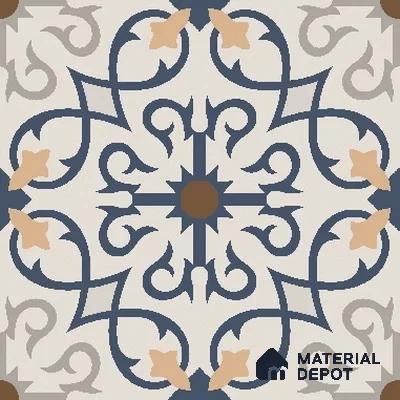 Patterned Look Wall & Floor Tile TL 08225 Masai 2 ft x 2 ft Vitrified Matte Finish - 9 mm | Please Expect a Slight Variation of Pattern (Sample)