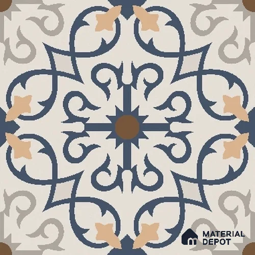 Moroccan Look Wall & Floor Tile TL 08225 Masai 2 ft x 2 ft Vitrified Matte Finish - 9 mm | Suitable For Kitchen Backsplash, Balcony, Dining Area | Please Expect a Slight Variation of Pattern