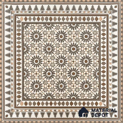 Moroccan Look Wall & Floor Tile TL 08227 Myra 2 ft x 2 ft Vitrified Matte Finish - 9 mm | Suitable For Kitchen, Bedroom, Dining Area | Please Expect a Slight Variation of Pattern