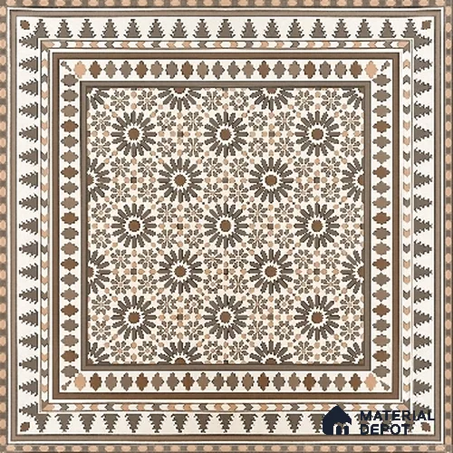 Moroccan Look Wall & Floor Tile TL 08227 Myra 2 ft x 2 ft Vitrified Matte Finish - 9 mm | Please Expect a Slight Variation of Pattern