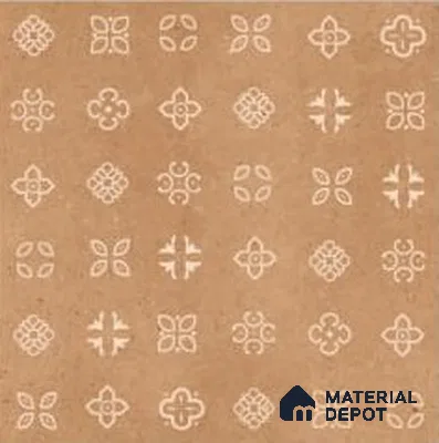 Moroccan Floor & Wall Tile TL 09818 B 2 ft x 2 ft Tactile Memoria Decor Vitrified Matte Finish Tile - 9 mm | Suitable For Balcony, Courtyard, Corridor | Please Expect a Slight Variation of Pattern