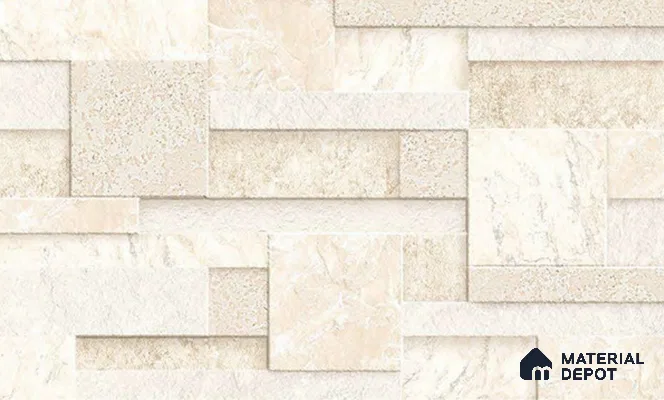 Elevation  Wall Tile TL 10256 Linklock - 08 22 x 12 inch Ceramic Matte Finish - 9 mm |  Suitable For Feature Wall, Boundary Wall, Balcony, Outdoor