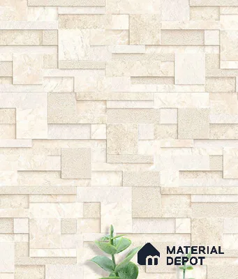Elevation  Wall Tile TL 10256 Linklock - 08 22 x 12 inch Ceramic Matte Finish - 9 mm |  Suitable For Feature Wall, Boundary Wall, Balcony, Outdoor
