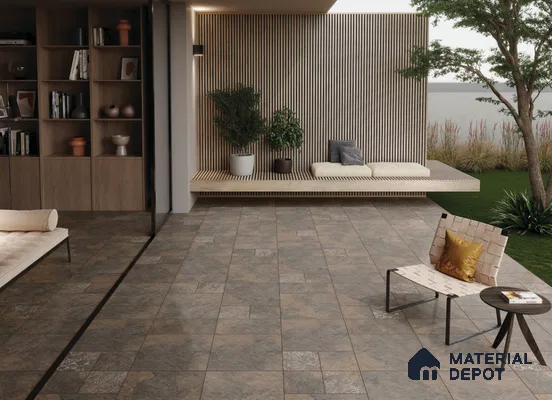 Stone Look TL 10355 C Anti Skid Tile Floor Tile 1 ft x 1 ft Vitrified Matte Finish - 12 mm