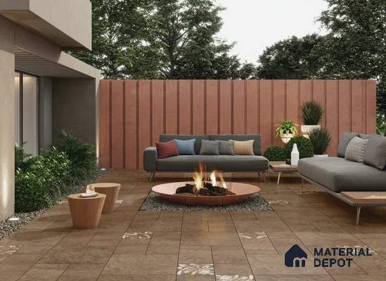 Stone Look TL 10371 C Anti Skid Tile Floor Tile 1 ft x 1 ft Vitrified Matte Finish - 12 mm