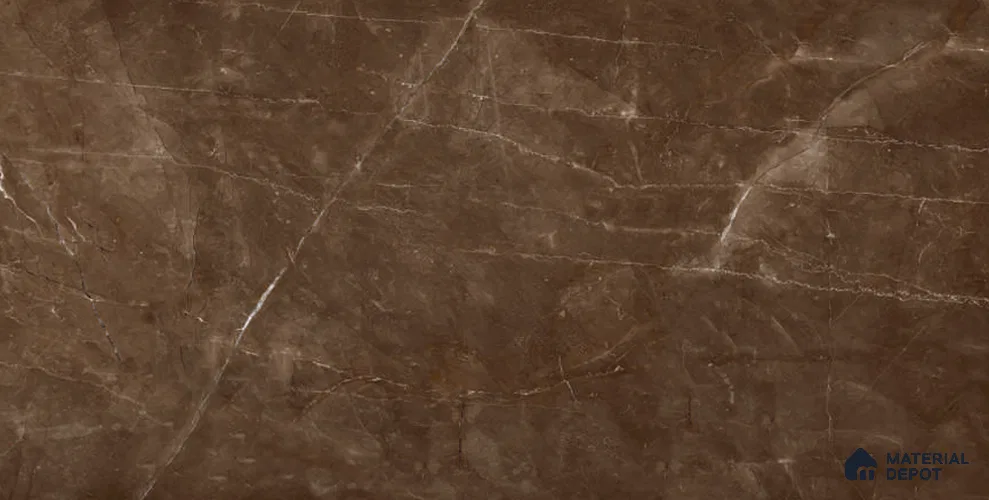 Marble Tile TL 09837 C Armani Coffee 4 ft x 2 ft Vitrified Glossy Finish - 9 mm