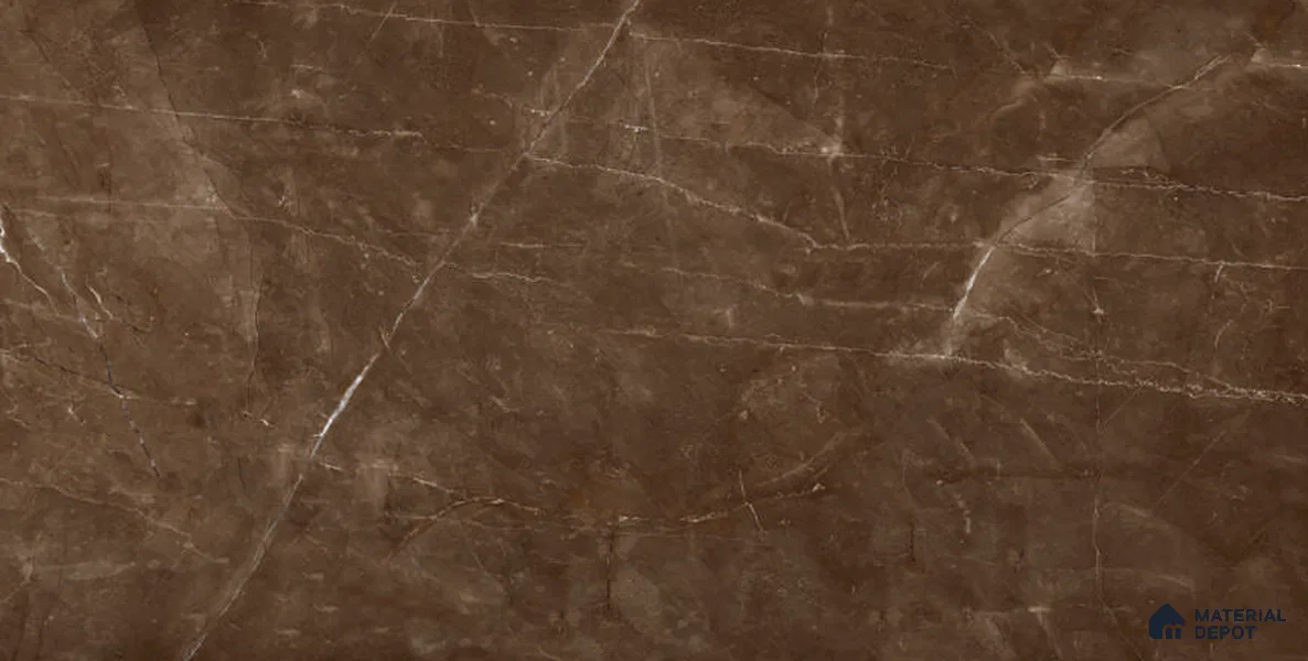 Marble Tile TL 09837 C Armani Coffee 4 ft x 2 ft Vitrified Glossy Finish - 9 mm