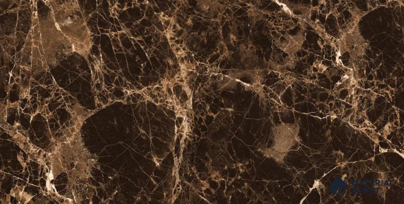 Stone Tile TL 09842 Euro Emprador 4 ft x 2 ft  Vitrified Glossy Finish - 9 mm