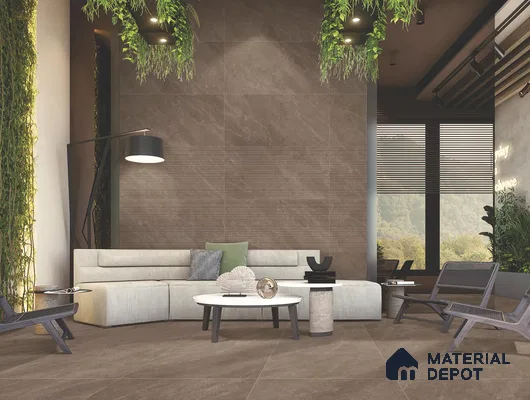 Stone Look Wall & Floor Tile TL 08235 Quarry Tusk 4 ft x 2 ft Vitrified Matte Finish - 9 mm