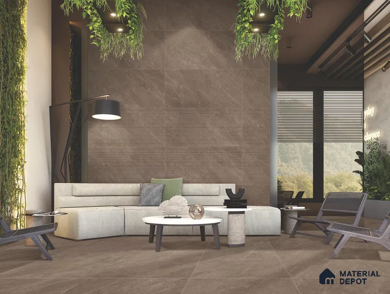 Stone Look Wall & Floor Tile TL 08235 Quarry Tusk 4 ft x 2 ft Vitrified Matte Finish - 9 mm
