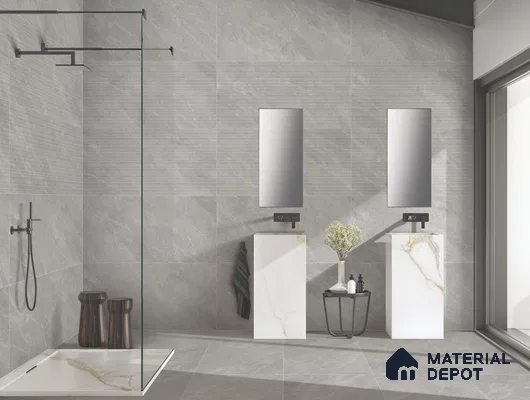 Stone Look Wall & Floor Tile TL 08231 Quarry Gris 4 ft x 2 ft Vitrified Matte Finish - 9 mm