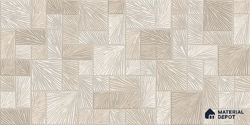 Highlighter Wall TL 12538 Palm Wave 4 ft x 2 ft Digi Matte Finish Vitrified Tile - 9 mm | Suitable for Living Room, Bathroom, Dining & Highlighter Wall