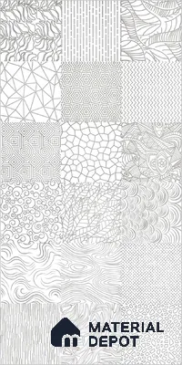 Highlighter Wall TL 12528 B Urban White 4 ft x 2 ft High Gloss Finish Vitrified Tile - 8.5 mm | 3 Random Design | Suitable for Living Room, Bathroom, Dining & Highlighter Wall