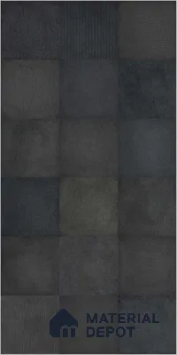 Highlighter Wall TL 12528 Urban Black 4 ft x 2 ft High Gloss Finish Vitrified Tile - 8.5 mm | 3 Random Design | Suitable for Living Room, Bathroom, Dining & Highlighter Wall