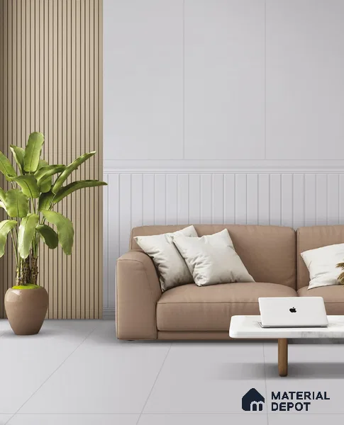 Punch Wall TL 12548 E Windsor Still Grey  4 ft x 2 ft  Full Body Matte Finish Vitrified Tile - 9 mm | Suitable for Living Room, Bathroom, Dining & Highlighter Wall