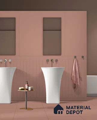 Punch Wall TL 12548 Windsor Peach  4 ft x 2 ft  Full Body Matte Finish Vitrified Tile - 9 mm | Suitable for Living Room, Bathroom, Dining & Highlighter Wall
