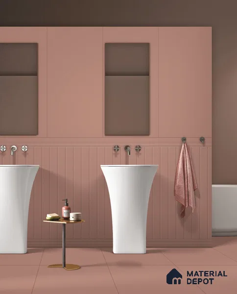 Punch Wall TL 12548 Windsor Peach 4 ft x 2 ft Full Body Matte Finish Vitrified Tile - 9 mm | Suitable for Living Room, Bathroom, Dining & Highlighter Wall
