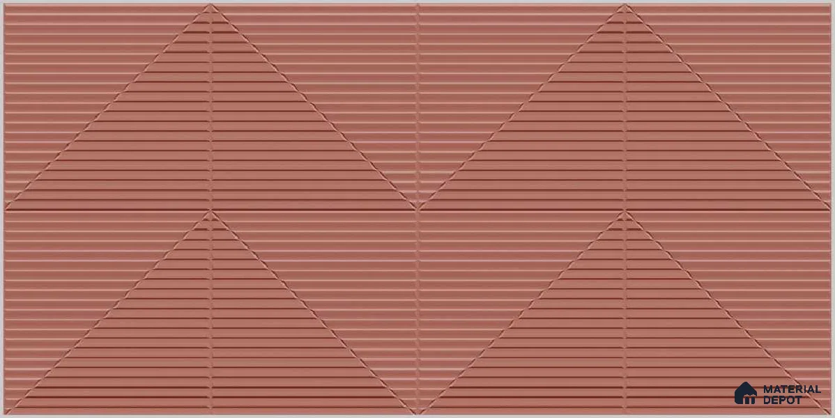 Punch Wall TL 12531 Brick Decor 4 ft x 2 ft Punch Finish Vitrified Tile - 8.5 mm | Suitable for Living Room, Bathroom, Dining & Highlighter Wall