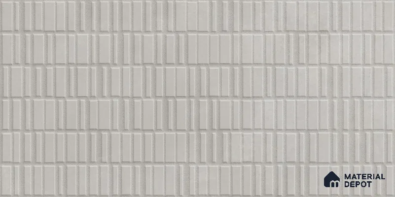 Punch Wall Tile TL 12490 B Santino Ash 4 ft x 2 ft Petals Protex Glr Punch Finish Vitified - 9 mm | 4 Random Design | Suitable for Living Room, Bedroom, Dining & Kitchen Wall