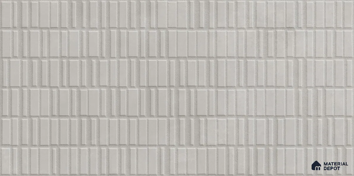 Punch Wall Tile TL 12490 B Santino Ash 4 ft x 2 ft Petals Protex Glr Punch Finish Vitified - 9 mm | 4 Random Design | Suitable for Living Room, Bedroom, Dining & Kitchen Wall