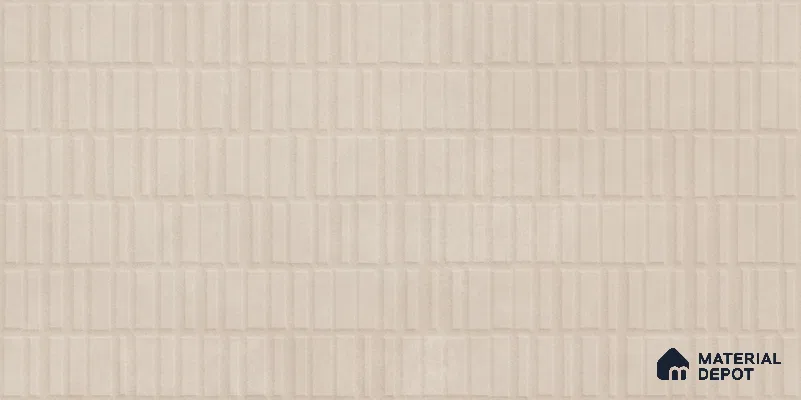 Punch Wall Tile TL 12490 H Santino Almond 4 ft x 2 ft Petals Protex Glr Punch Finish Vitified - 9 mm | 4 Random Design | Suitable for Living Room, Bedroom, Dining & Kitchen Wall