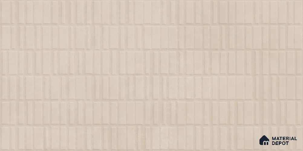 Punch Wall Tile TL 12490 H Santino Almond 4 ft x 2 ft Petals Protex Glr Punch Finish Vitified - 9 mm | 4 Random Design | Suitable for Living Room, Bedroom, Dining & Kitchen Wall