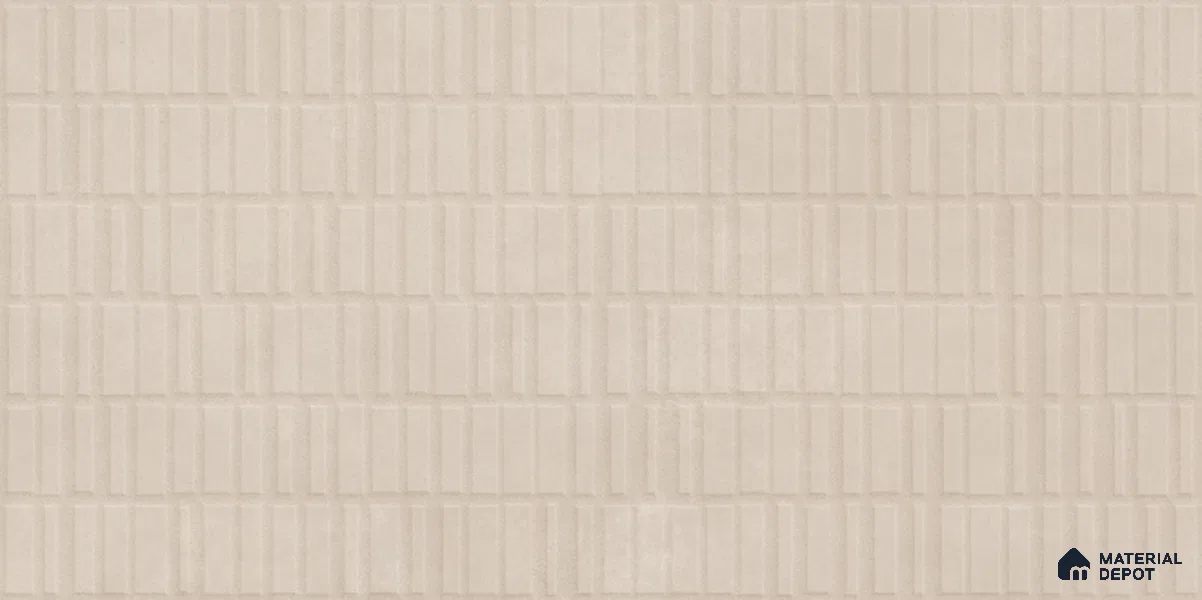 Punch Wall Tile TL 12490 H Santino Almond 4 ft x 2 ft Petals Protex Glr Punch Finish Vitified - 9 mm | 4 Random Design | Suitable for Living Room, Bedroom, Dining & Kitchen Wall