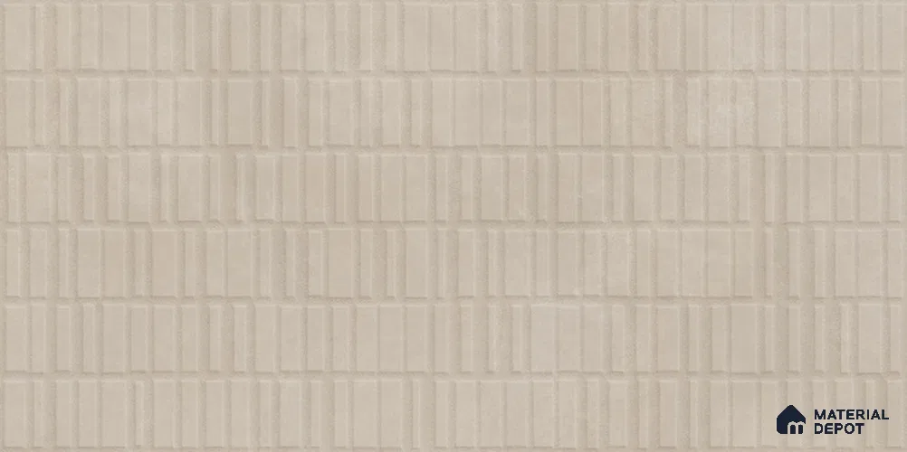 Punch Wall Tile TL 12490 N Santino Khaki 4 ft x 2 ft Petals Protex Glr Punch Finish Vitified - 9 mm | 4 Random Design | Suitable for Living Room, Bedroom, Dining & Kitchen Wall