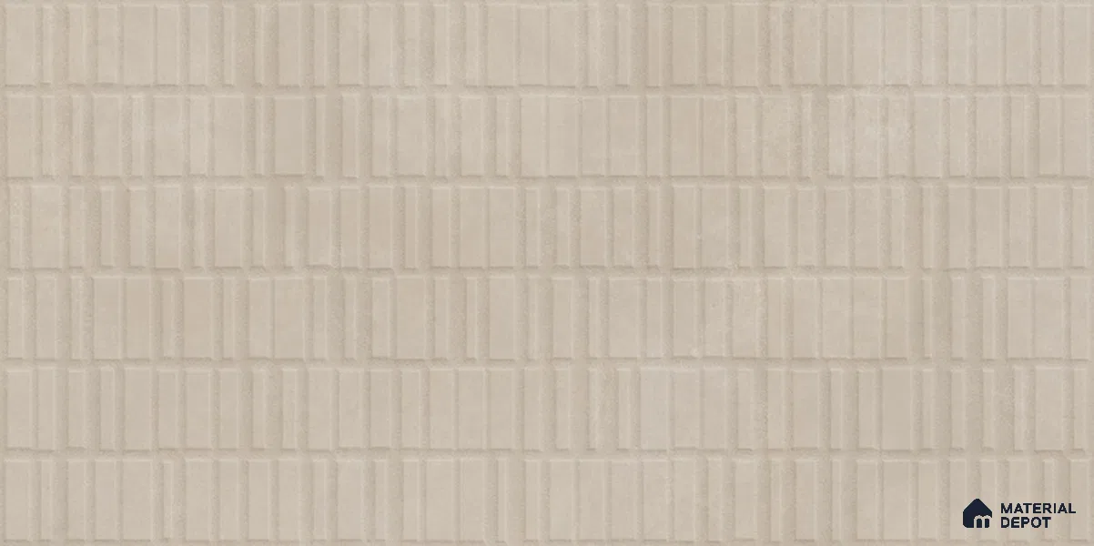 Punch Wall Tile TL 12490 N Santino Khaki 4 ft x 2 ft Petals Protex Glr Punch Finish Vitified - 9 mm | 4 Random Design | Suitable for Living Room, Bedroom, Dining & Kitchen Wall