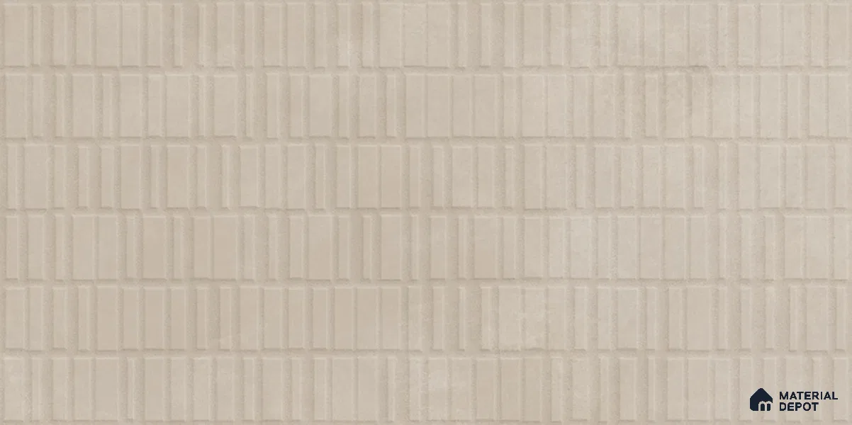 Punch Wall Tile TL 12490 N Santino Khaki 4 ft x 2 ft Petals Protex Glr Punch Finish Vitified - 9 mm | 4 Random Design | Suitable for Living Room, Bedroom, Dining & Kitchen Wall