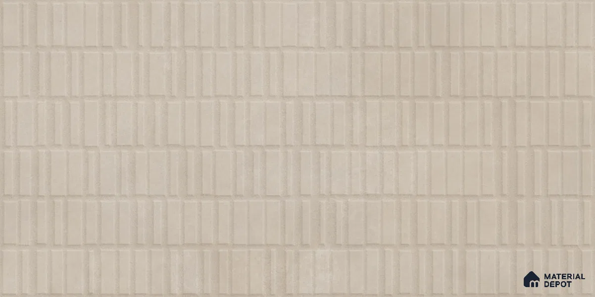 Punch Wall Tile TL 12490 N Santino Khaki 4 ft x 2 ft Petals Protex Glr Punch Finish Vitified - 9 mm | 4 Random Design | Suitable for Living Room, Bedroom, Dining & Kitchen Wall