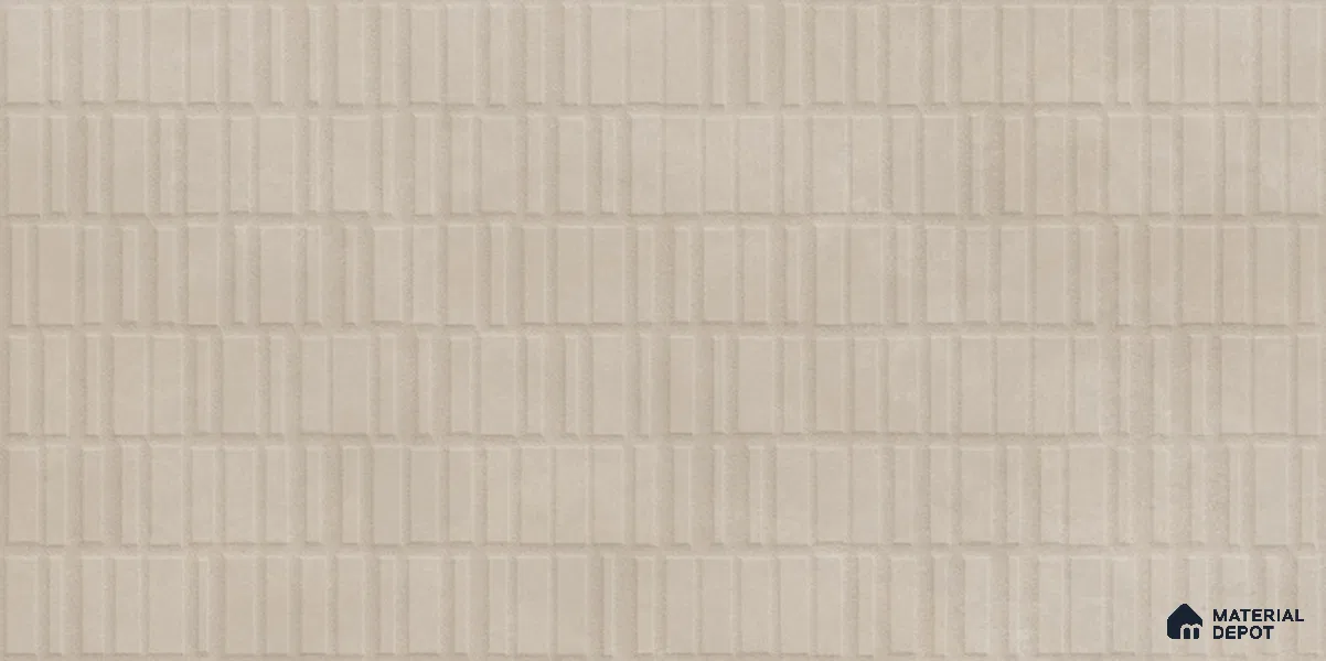 Punch Wall Tile TL 12490 N Santino Khaki 4 ft x 2 ft Petals Protex Glr Punch Finish Vitified - 9 mm | 4 Random Design | Suitable for Living Room, Bedroom, Dining & Kitchen Wall