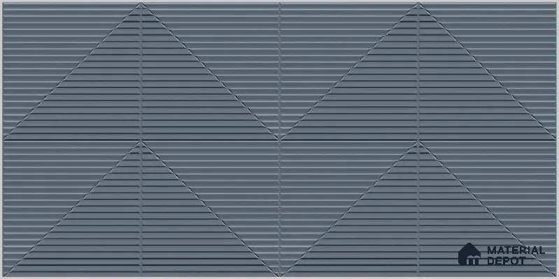 Punch Wall TL 12530 Blue Decor 4 ft x 2 ft Punch Finish Vitrified Tile - 8.5 mm | Suitable for Living Room, Bathroom, Dining & Highlighter Wall