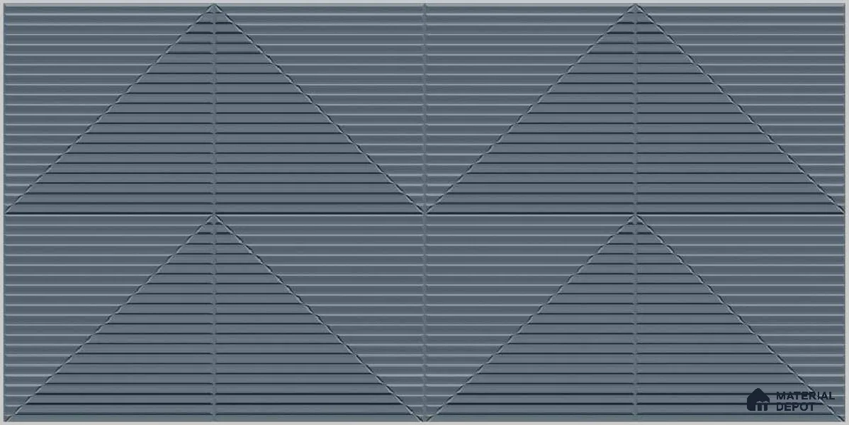 Punch Wall TL 12530 Blue Decor 4 ft x 2 ft Punch Finish Vitrified Tile - 8.5 mm | Suitable for Living Room, Bathroom, Dining & Highlighter Wall