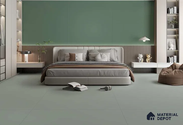 Plain Floor & Wall TL 12528.5 B Ash 4 ft x 2 ft Matte Finish Vitrified Tile - 8.5 mm | Suitable for Living Room, Bathroom & Dining