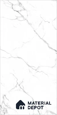 Marble Floor & Wall TL 12526 Rome White 4 ft x 2 ft Porce Finish Vitrified Tile - 8.5 mm | 5 Random Design | Suitable for Living Room, Bathroom, Dining & Highlighter Wall