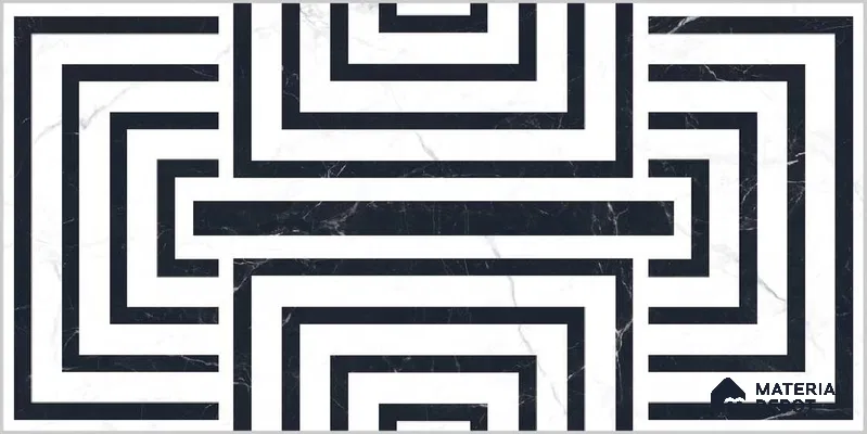 Highlighter Wall TL 12527 Troyblack 4 ft x 2 ft Porce Finish Vitrified Tile - 8.5 mm | Suitable for Living Room, Bathroom, Dining & Highlighter Wall