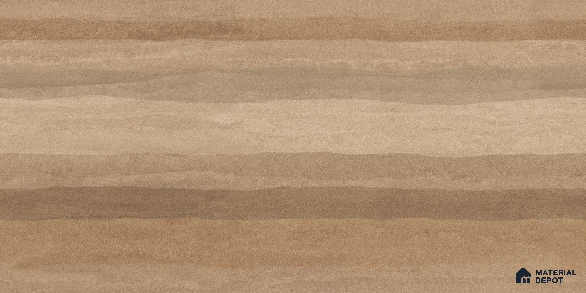 Wood Floor & Wall TL 12546 C Rammed Earth Brown 4 ft x 2 ft Digi Matte Finish Vitrified Tile - 9 mm | Endless Design | Suitable for Living Room, Bathroom, Dining & Highlighter Wall